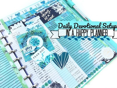 Daily Devotional Setup in a Happy Planner | Illustrated Faith Devotional Kit