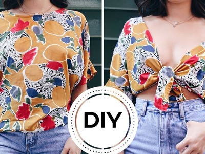 DIY KNOTTED CROP TOP! SUPER EASY! | CassidySecrets