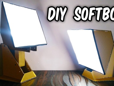 DIY LED SOFTBOX LAMP out of Cardboard - How to make at home easy