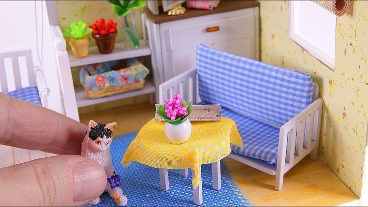 DIY Miniature Dollhouse with a Swing!