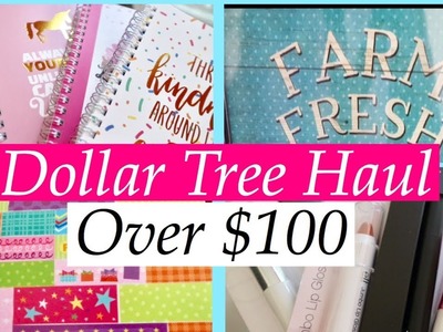 Dollar Tree Haul | Over $100 !! | New Makeup, Cute Planner Kits, Farm house Home Decor