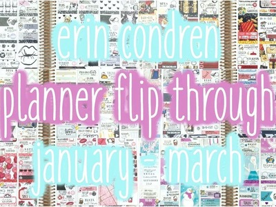 Erin Condren Life Planner Flip Through ♡ January - March