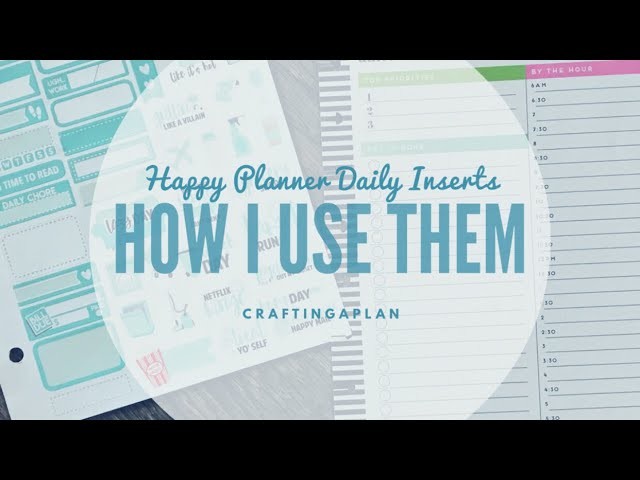 Happy Planner Daily Inserts. How I Use Them. Featuring The Planner Junkie Stickers
