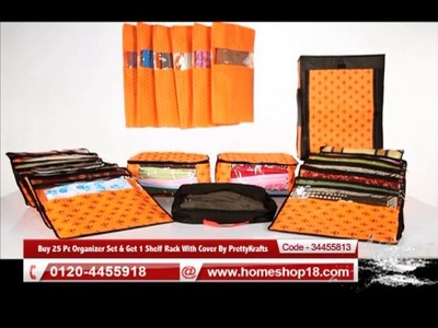 Homeshop18.com - Buy 25 Pc Organizer Set & Get 1 Shelf Rack With Cover By PrettyKrafts