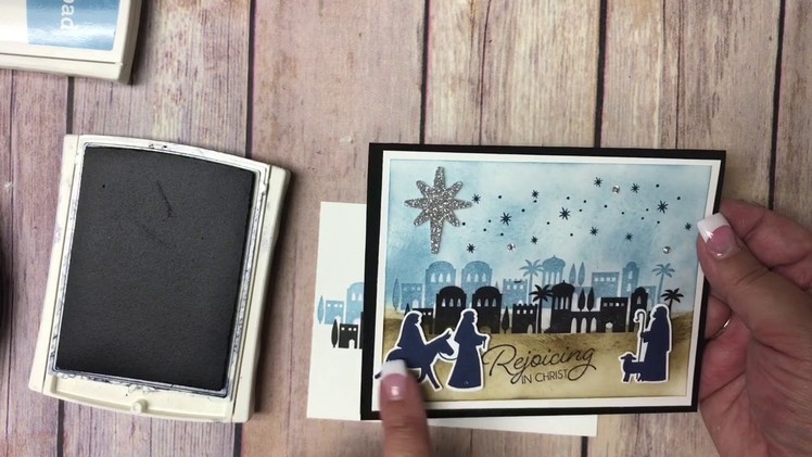 How to make a Christmas Card using the Night in Bethlehem bundle from Stampin' Up!