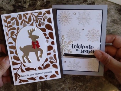 How to make a quick and easy Christmas card using year of cheer  paper