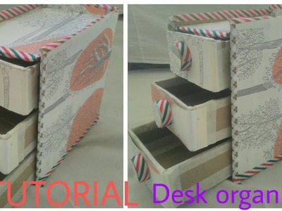How to make DESK ORGANIZER.                    ||TUTORIAL||