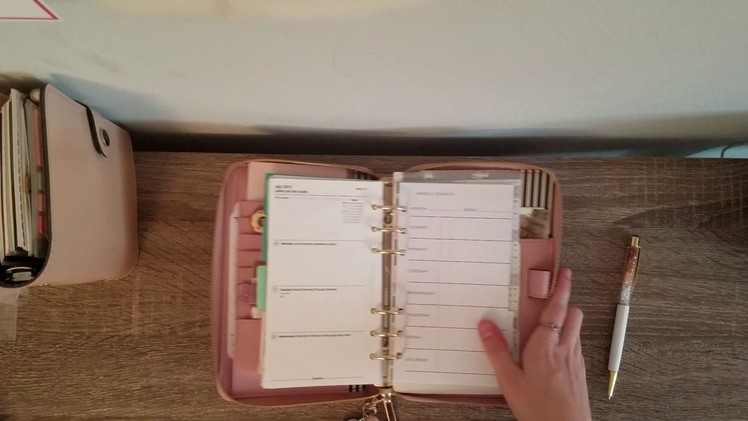 My updated kate spade planner set up for August 2017