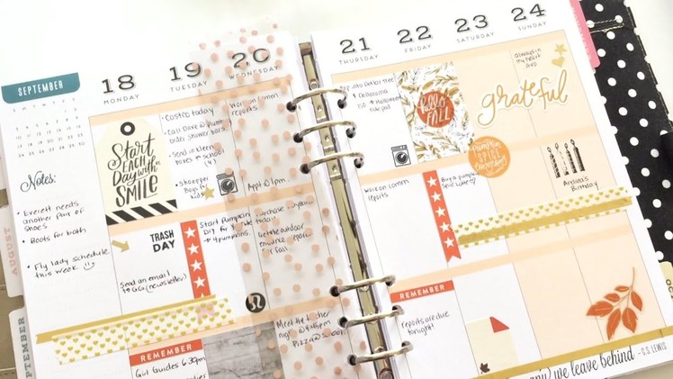 Plan with me it's Fall| Plan with me in my Happy Planner|Happy Planner Fall Spread