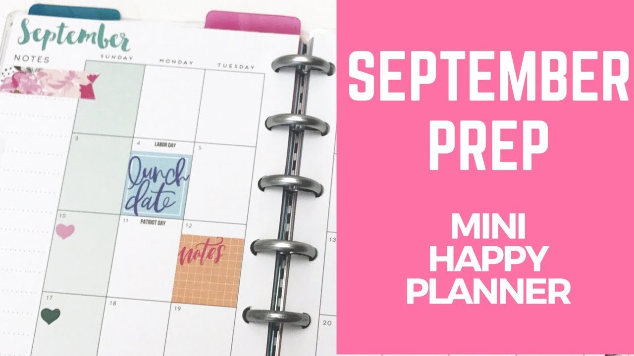 Plan with Me- mini Happy Planner- September Monthly Spread