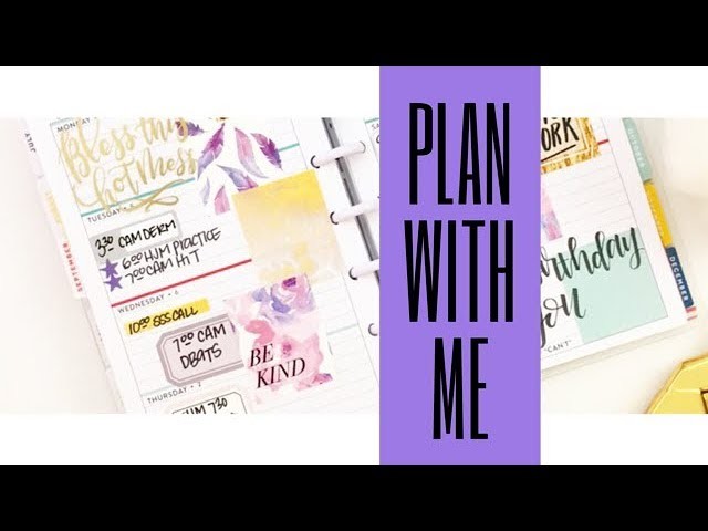 Plan With Me: September 4-10, 2017 [mini Happy Planner® tutorial stickers, stamps & brush lettering]
