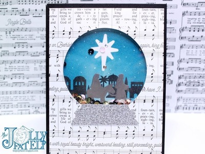 Shaker Snow Globe Card Night in Bethlehem Christmas Card