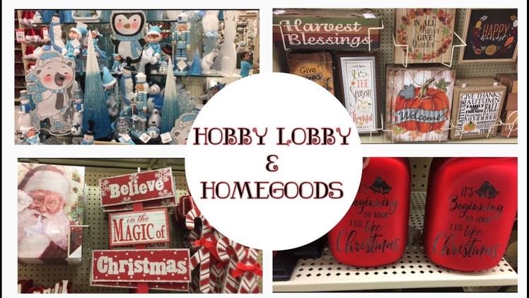 SHOP WITH ME | Hobby Lobby & HomeGoods Christmas Preview 2017
