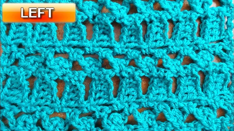 Sideways Links Crochet Stitch - Left Handed Crochet Tutorial