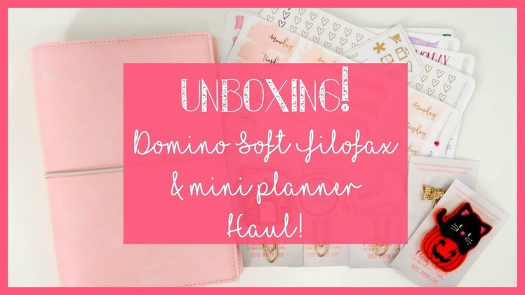 Unboxing Domino Soft Filofax Pale Pink & Mini Planner Haul. Plan with Juli