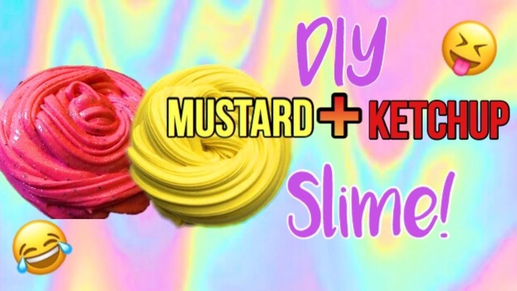 ❤️WE MADE KETCHUP+MUSTARD SLIME!???? ft. Peachpie50  (DIY SLIME)