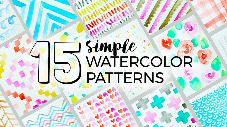 15 Simple Watercolor Patterns to Paint! | Sea Lemon