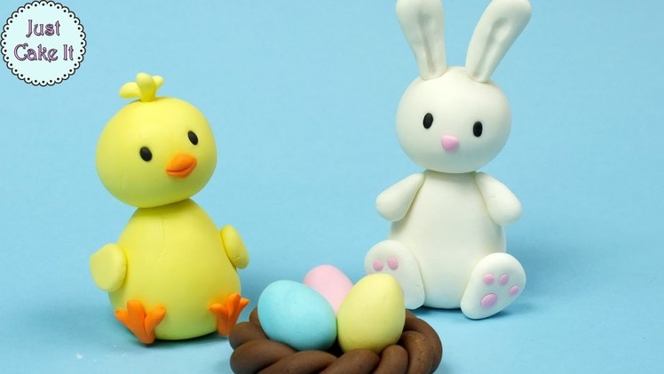 3 Easy Easter Fondant Cake Toppers! Cake decorating for begginers