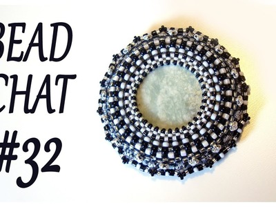 Bead Chat #032 - Beaded pendant - Peyote stitch - RAW - Handmade necklace