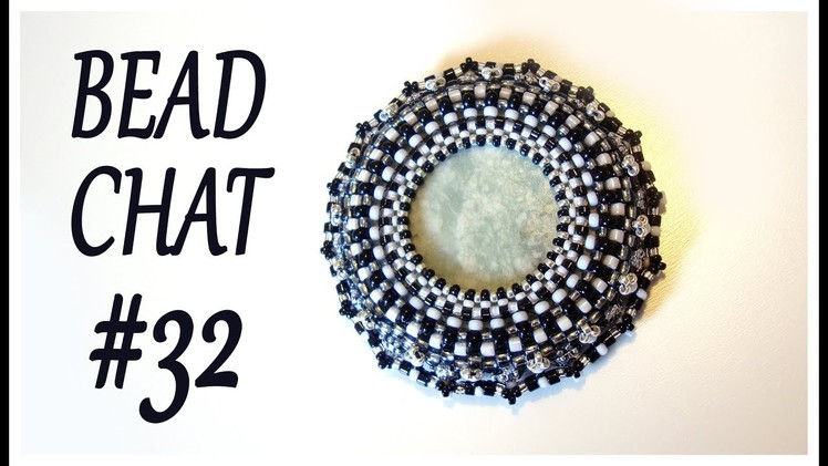 Bead Chat #032 - Beaded pendant - Peyote stitch - RAW - Handmade necklace