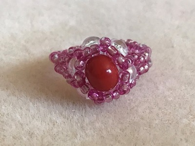 Beaded Pinky Ring  for little finger