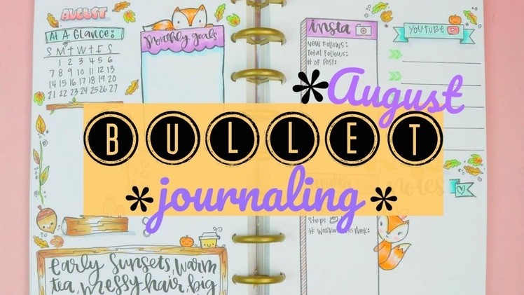 Bullet Journal| Plan With Me| August