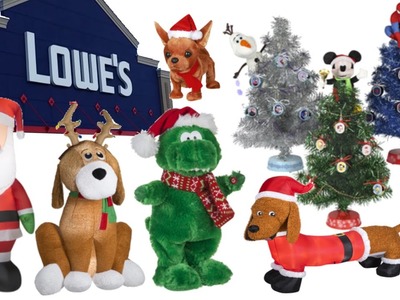 Christmas Store Tour Lowes 2015 - Animated Props, Inflatables and Christmas Trees