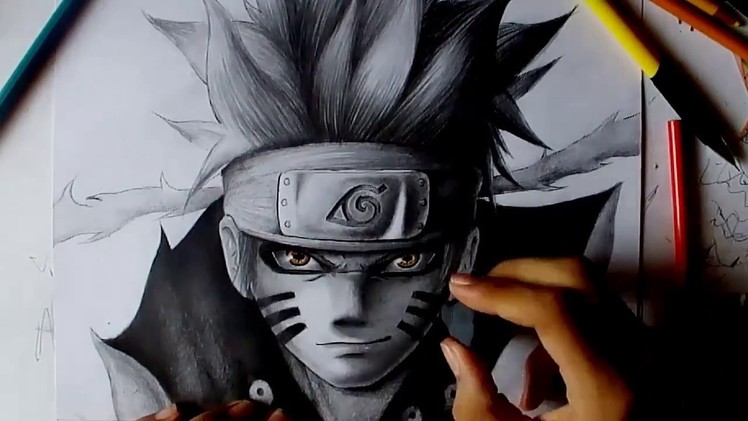 Como Dibujar A Naruto Modo Sennin Kyubi | How To Draw Naruto Mode Sennin Kyuby | Esteban Art's