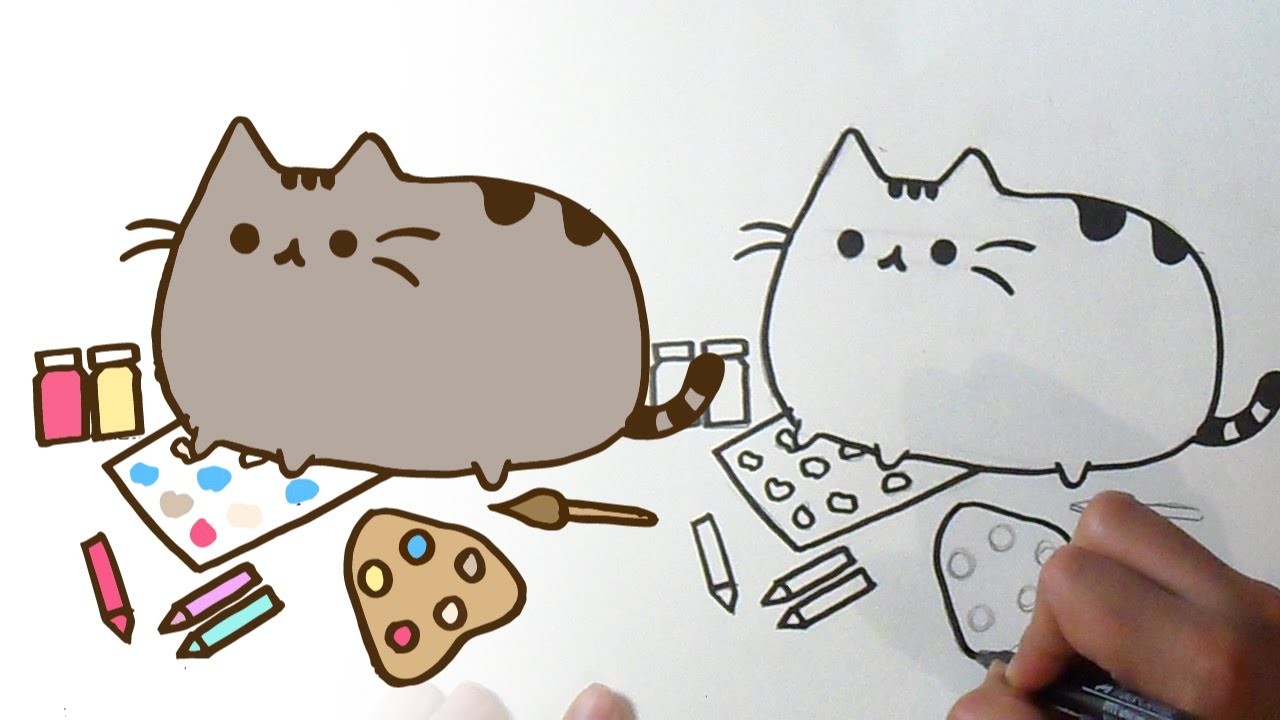 Cómo dibujar Gatito Pusheen Artista Kawaii