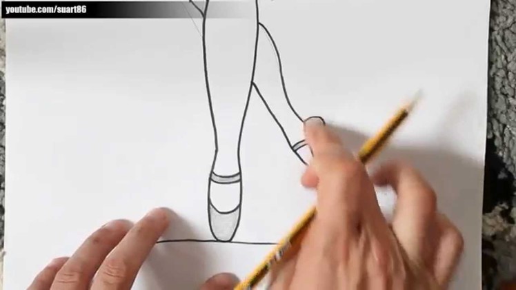 Como dibujar zapatillas de ballet paso a paso