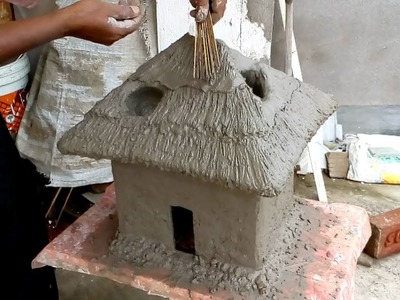 Create a cottage as tree pot