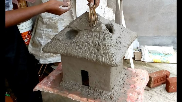 Create a cottage as tree pot
