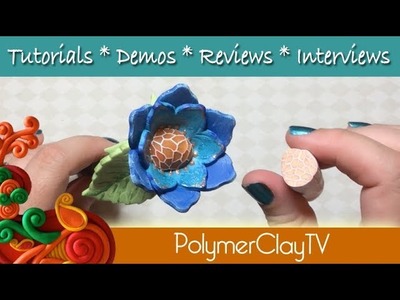 Create a Translucent Cane with ink and make a flower pen with polymer clay