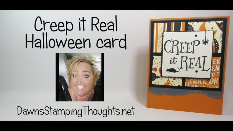 Creep It Real Halloween card Simple Halloween card Series card #4