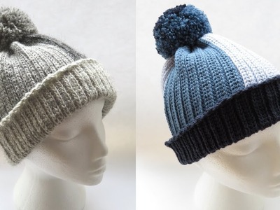 Crochet Knit Stitch Beanie - All Ages!