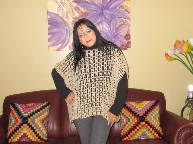 Crochet poncho