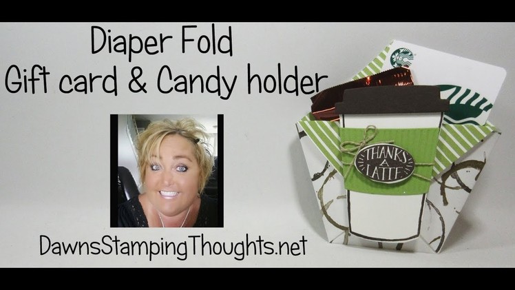 Diaper Fold Gift Card and Candy Holder