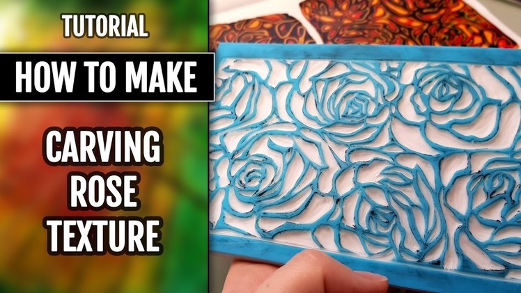 DIY How to Carve the Roses Pattern Texture sheet for polymer clay! Hand made texture sheet.