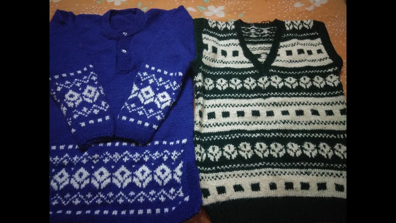 double colour sweater