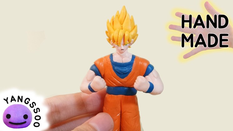 Dragon Ball Son Goku Super Saiyan Polymer Clay DIY Figure Tutorial 폴리머클레이로 손오공 초사이어인 피규어 만들기
