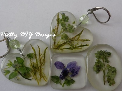Easy Resin and Dried Flowers Pendants