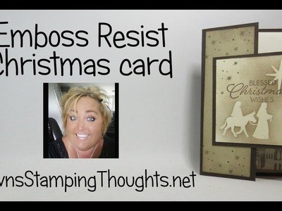 Emboss Resist Christmas card