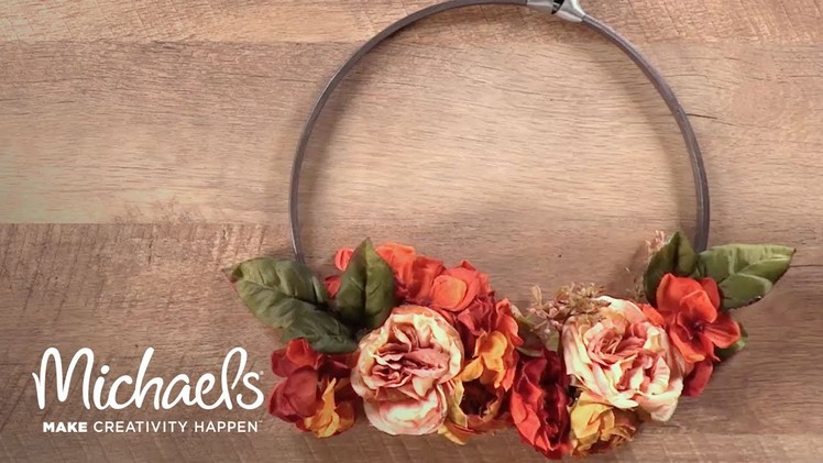 Fall Fashion: Embroidery Hoop Wreath | Michaels