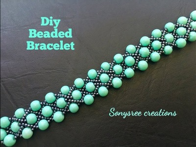 Gorgeous Beaded Bracelet ( Two Needle Method) ????