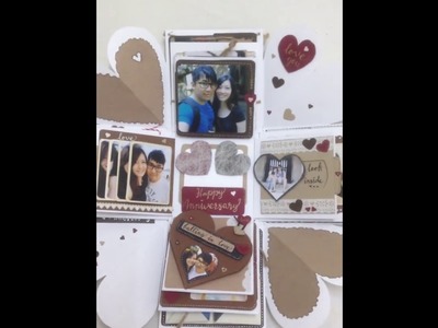 Handmade explosion box. falling cards. wedding gift. anniversary gift. love explosion box