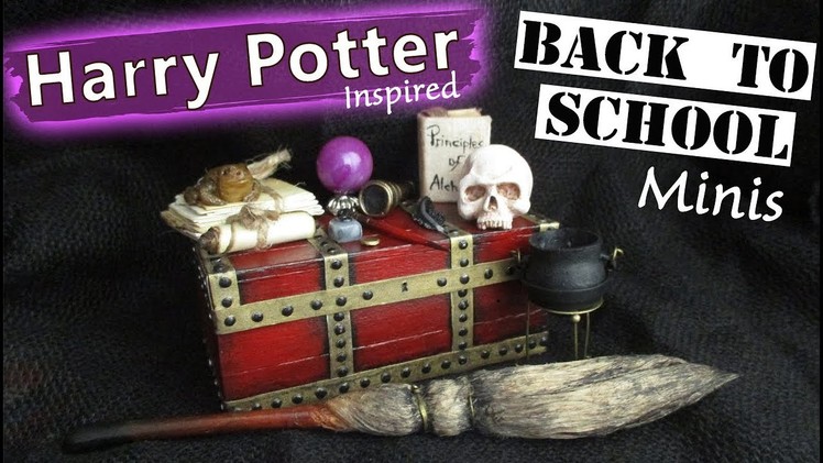 Harry Potter Inspired, Witches & Wizards, Back To School Miniatures Tutorial || Maive Ferrando