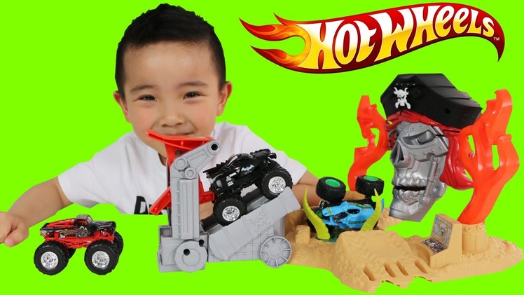 Hot Wheels Monster Jam Pirate Takedown Playset Unboxing And Playing With Ckn Toys