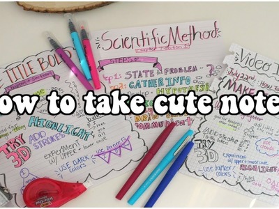 How I Take Cute Notes & Keep them Organized!!