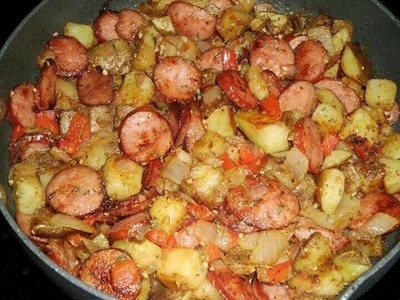 How to cook potatoes and sausage