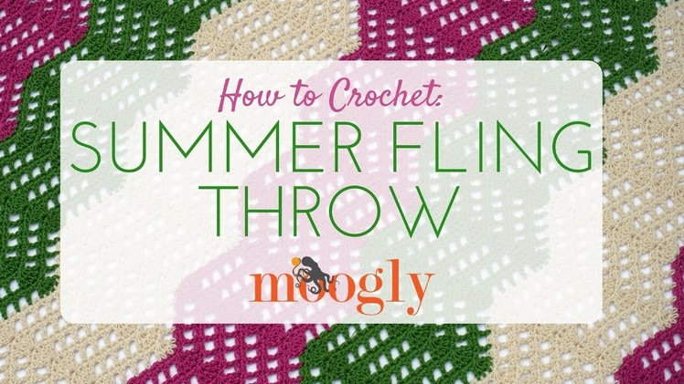 How to Crochet: Summer Fling Throw (Left Handed)